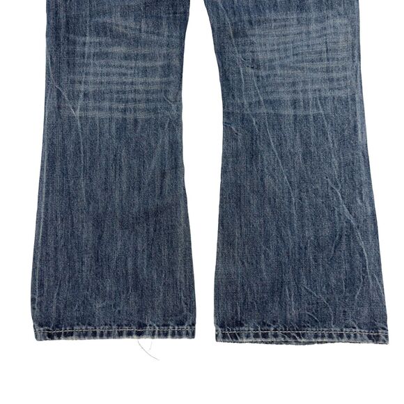 Axe & Crown Jeans Mens 32x32 (32x30 Fit) Blue Outlaw Denim Relaxed Boot Grunge - Picture 11 of 13